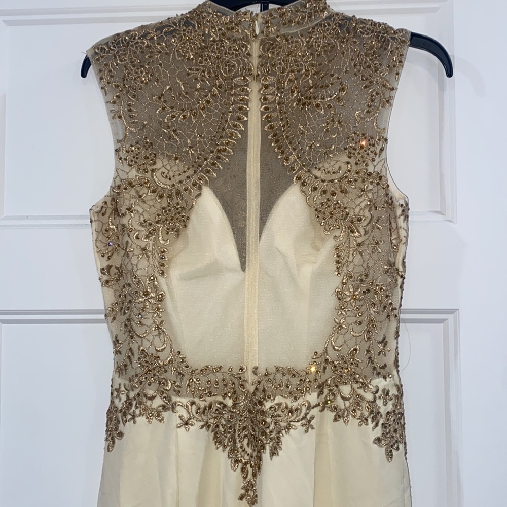Elizabeth K/ Gls Collective Dress, Small (2-4), Cream And Gold. View 4